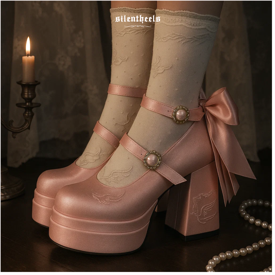 Nocturne Waltz - Satin Mary Janes