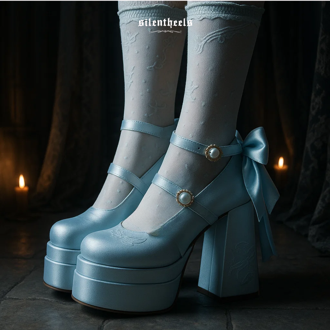 Nocturne Waltz - Satin Mary Janes