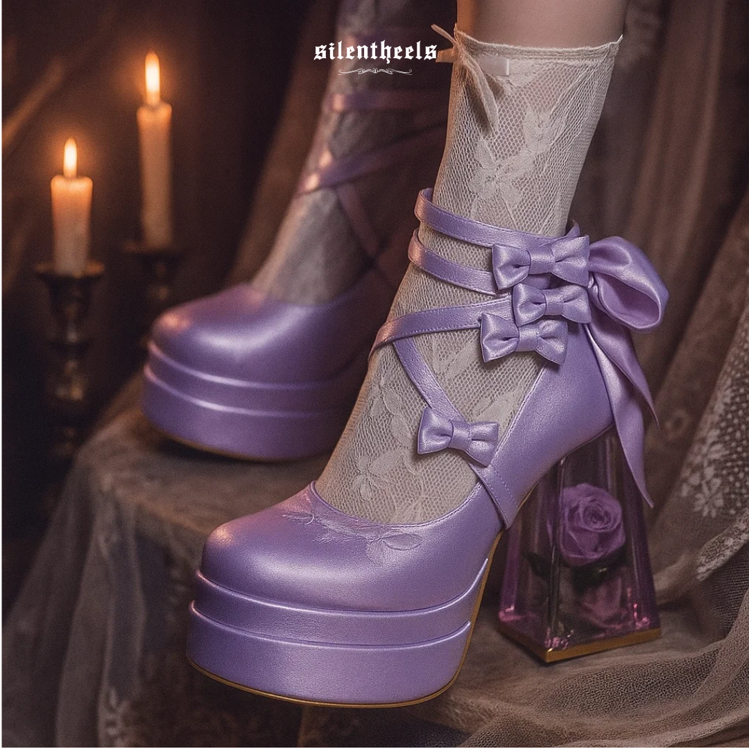 Glass Rose High Heels