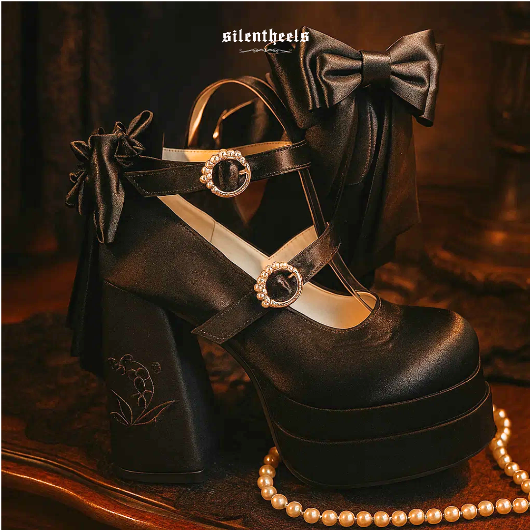 Nocturne Waltz - Satin Mary Janes