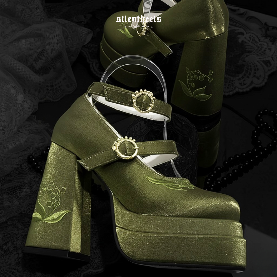 Nocturne Waltz - Satin Mary Janes