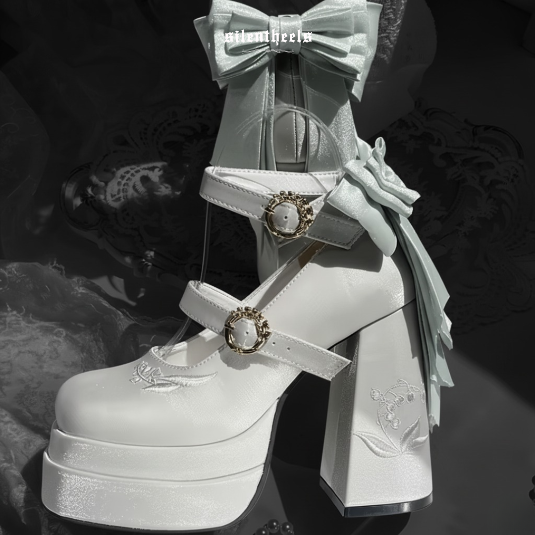 Nocturne Waltz - Satin Mary Janes