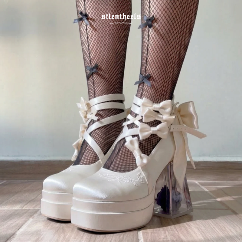 Glass Rose High Heels
