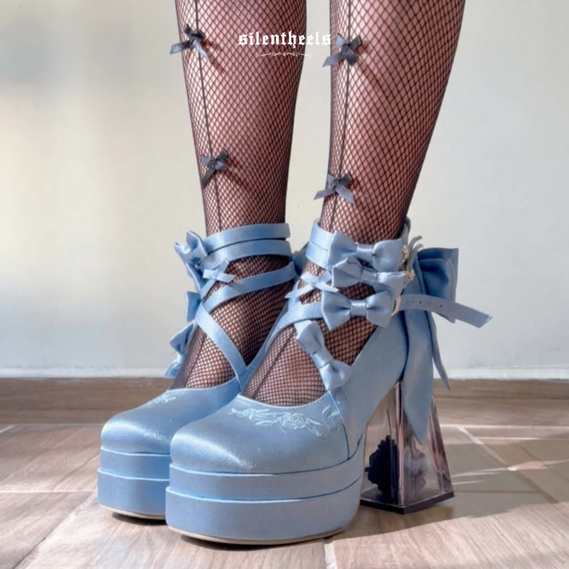 Glass Rose High Heels