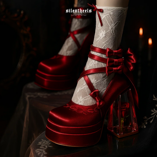 Glass Rose High Heels