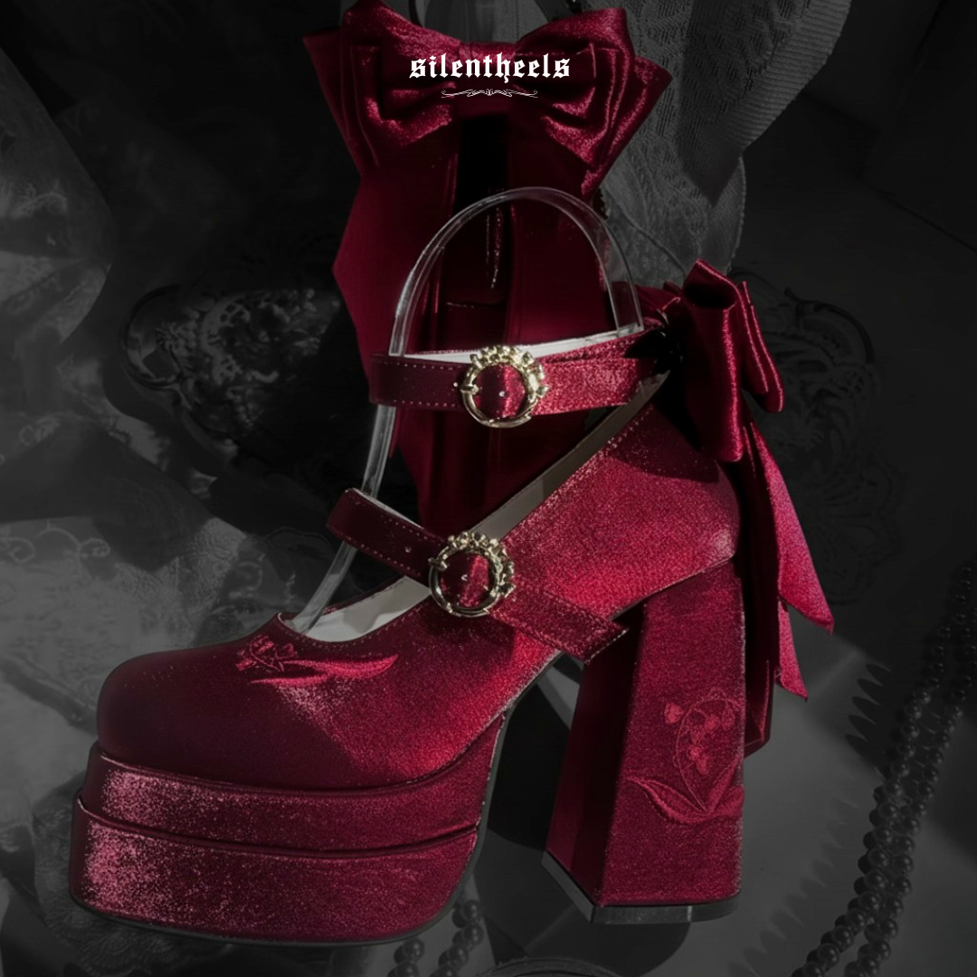 Nocturne Waltz - Satin Mary Janes