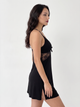 Black Satin Slip Dress